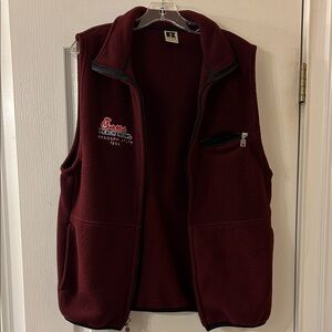 Vintage Chik-Fil-A Peach Bowl Mississippi State 1999 Maroon Fleece Vest